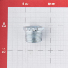 Футорка Gebo Platinum (241-26V) 1 НР(ш) х 3/4 ВР(г) чугунная оцинкованная - фото 2