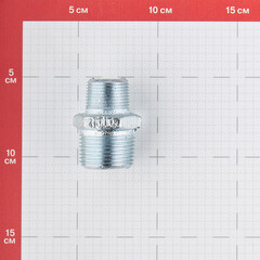Ниппель переходный Gebo Platinum (245-26V) 1 НР(ш) х 3/4 НР(ш) чугунный оцинкованный - фото 2