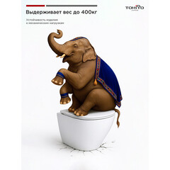 Унитаз подвесной Tokito Tatsumaki Mommo 4.0 безободковый белый с сиденьем дюропласт микролифт смыв торнадо (TOK-TATSUMAKI-4-0TM) - фото 9