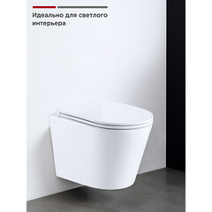 Унитаз подвесной Tokito Tatsumaki Mommo 4.0 безободковый белый с сиденьем дюропласт микролифт смыв торнадо (TOK-TATSUMAKI-4-0TM) - фото 6