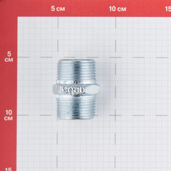 Ниппель Gebo Platinum (280-6V) 1 НР(ш) х 1 НР(ш) чугунный оцинкованный - фото 2