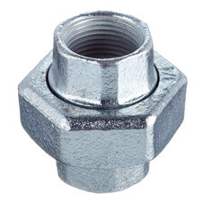 Муфта разъемная Gebo Platinum (330-5V) 3/4 ВР(г) х 3/4 ВР(г) с накидной гайкой чугунная оцинкованная