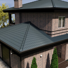 Металлочерепица 1,18х2,25 м 0,5 мм Grand Line Классик графитово-серая RAL 7024 satin - фото 2