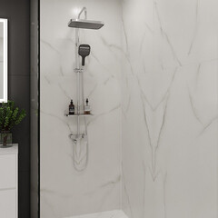 Душевая система Corsa Deco CX с верхним душем с лейкой с изливом хром (SSFCX330Q) - фото 11