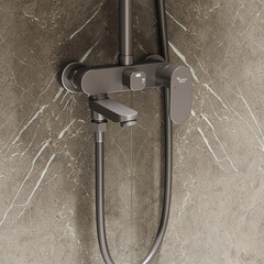 Душевая система Corsa Deco CX с верхним душем с лейкой с изливом графит (SSFCX230SMG) - фото 10