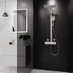 Душевая система Corsa Deco QX с верхним душем с лейкой с изливом хром (SSFTQX320Q) - фото 15