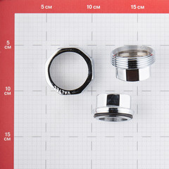 Американка прямая Valtec 1 ВР(г) х 1 ВР(г) хром латунная (VTr.340.C.0006) - фото 2