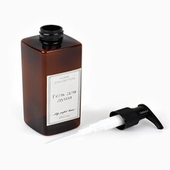 Набор дозаторов для шампуня/геля/бальзама See You Home пластик белый/коричневый (3 шт.) - фото 2