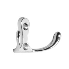 Крючок для ванной Тундра TKD005 двойной на шуруп металл хром (5 шт.) (1866143) - фото 4