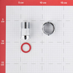 Полусгон Valtec 1/2 НР(ш) х 3/4 ВР(г) с накидной гайкой латунный (VTr.611.N.0004) - фото 2