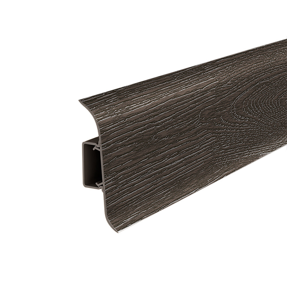 Изображение товара Плинтус ПВХ напольный Идеал Классик 55 мм венге темный 2200 мм Россия