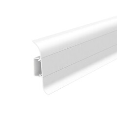 Изображение товара Плинтус ПВХ напольный Идеал Классик 55 мм белый 2200 мм