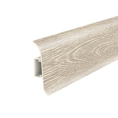 Плинтус ПВХ напольный Идеал Классик 55 мм дуб латте 2200 мм - фото 1