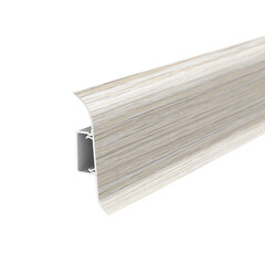 Изображение товара Плинтус ПВХ напольный Идеал Классик 55 мм ясень белый 2200 мм