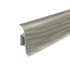 Плинтус ПВХ напольный Идеал Классик 55 мм дуб пепельный 2200 мм