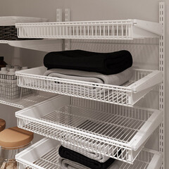 Корзина выдвижная металлическая белая 563х440х85 мм Титан-GS - фото 2