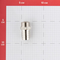 Штуцер Valtec для присоединения шланга 1/2 НР(ш) х 18 мм латунный (VTr.650.N.0418) - фото 3