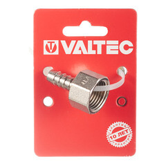 Штуцер Valtec для присоединения шланга 1/2 ВР(г) х 10 мм латунный (VTr.654.N.0410) - фото 2