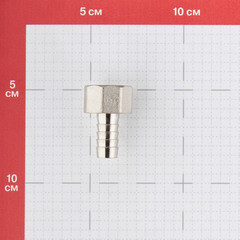 Штуцер Valtec для присоединения шланга 1/2 ВР(г) х 12 мм латунный (VTr.654.N.0412) - фото 2
