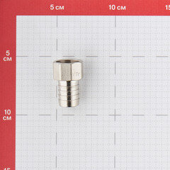 Штуцер Valtec для присоединения шланга 1/2 ВР(г) х 18 мм латунный (VTr.654.N.0418) - фото 3