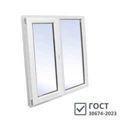 Пластиковое окно VEKA WHS Halo 60 1160х1000 мм 2 створки правая глухая левая поворотно-откидная однокамерное - фото 1