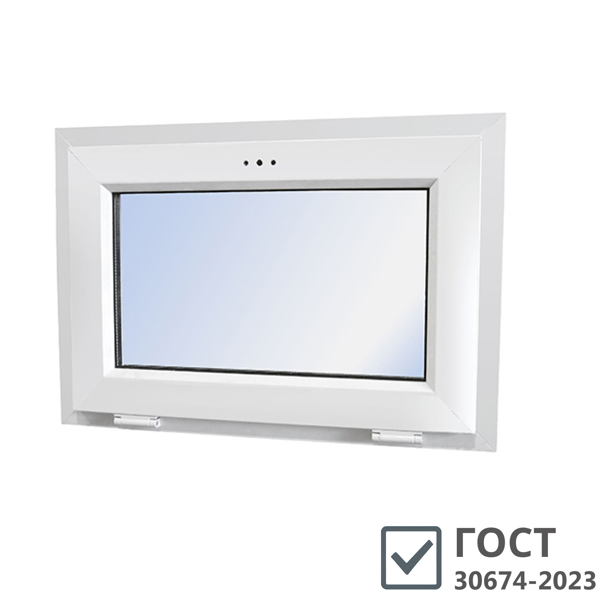 Изображение товара Пластиковое окно VEKA WHS Halo 60 500x700 мм однокамерное откидное