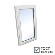 Пластиковое окно VEKA WHS Halo 60 900х600 мм 1 створка правая поворотно-откидная однокамерное