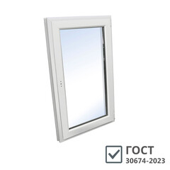 Пластиковое окно VEKA WHS Halo 60 900х600 мм 1 створка правая поворотно-откидная однокамерное - фото 1