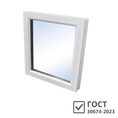 Изображение товара Пластиковое окно VEKA WHS Halo 60 600х600 мм 1 створка глухая однокамерное