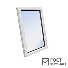 Пластиковое окно VEKA WHS Halo 60 900х600 мм 1 створка глухая однокамерное - фото 1