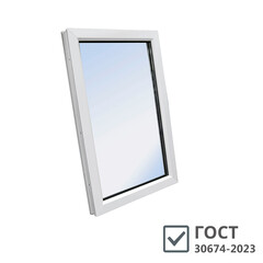 Пластиковое окно VEKA WHS Halo 60 1160х1200 мм 1 створка глухая двухкамерное - фото 1