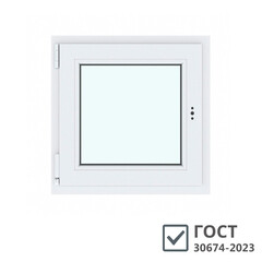 Пластиковое окно VEKA WHS 60 600х600 мм 1 створка левая поворотно-откидная однокамерное - фото 1