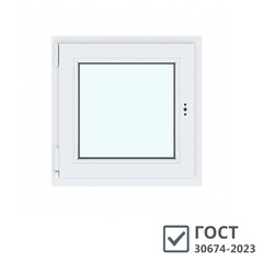 Изображение товара Пластиковое окно VEKA WHS 60 900х900 мм 1 створка левая поворотно-откидная однокамерное
