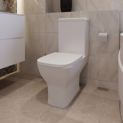 Унитаз-компакт Lavelly Mode безободковый с горизонтальным выпуском с сиденьем дюропласт микролифт белый (1039461) - фото 15