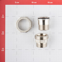 Американка прямая Valtec 1 НР(ш) х 1 НР(ш) латунная (VTr.728.N.0006) - фото 3