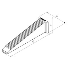Система выравнивания плитки Hesler клин для зажимов ворота (50 шт.) - фото 2