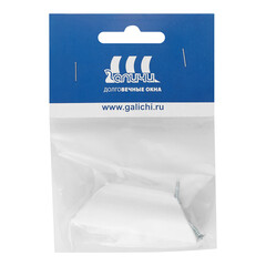 Ручка для балконной двери белая металл - фото 2