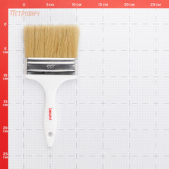 Кисть плоская смешанная щетина пластиковая ручка Beorol Universal 100х15 мм для эмалей и лаков на алкидной основе - фото 2