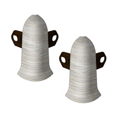 Изображение товара Угол наружный Идеал Классик 55 мм ясень белый S-профиль (2 шт.)