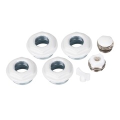 Набор присоединительный Royal Thermo 1" х 1/2" для радиатора белый 7 предметов (RT1/2W) - фото 1