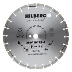 Диск алмазный по бетону Hilberg 350x25,4x3,2 мм сегментный сухой рез (HM108) - фото 1