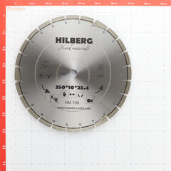 Диск алмазный по бетону Hilberg 350x25,4x3,2 мм сегментный сухой рез (HM108) - фото 2