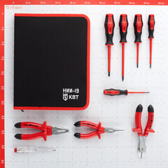 Набор диэлектрического инструмента 1000 В КВТ Эксперт НИИ-19 (73302) - фото 2