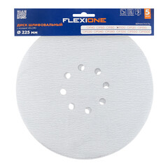 Диск шлифовальный Flexione Velcro d225 мм P100 на липучку тканевая основа (5 шт.) (50001715) - фото 3
