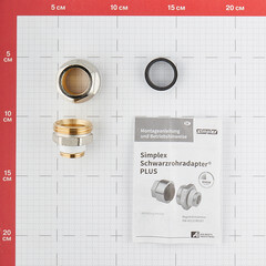 Адаптер трубный Simplex Plus 1/2 х G 1/2 НР для стальных труб (F13078) - фото 3