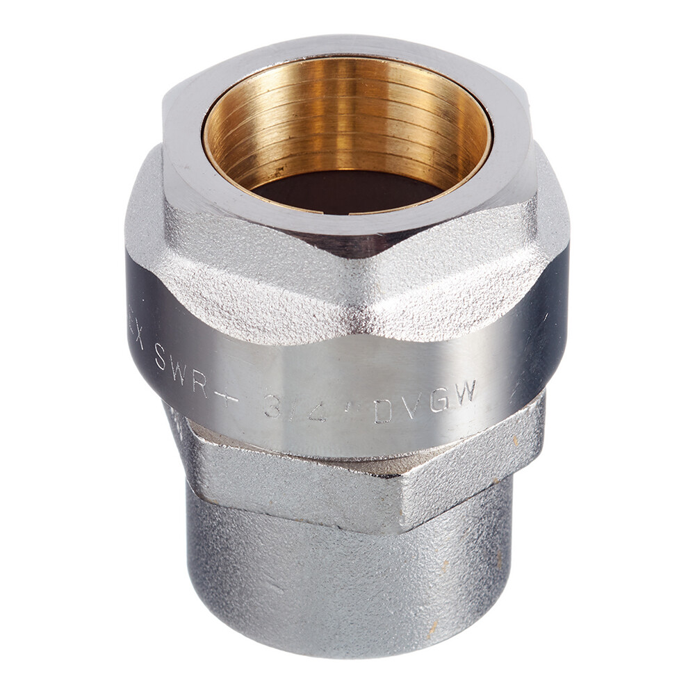 Изображение товара Адаптер трубный Simplex Plus 3/4 х G 3/4 ВР латунь никель Германия