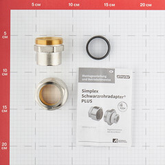 Адаптер трубный Simplex Plus 3/4 х G 3/4 ВР для стальных труб (F13092) - фото 3