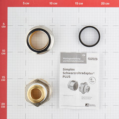 Адаптер трубный Simplex Plus 1" х G 1 НР для стальных труб (F13081) - фото 3