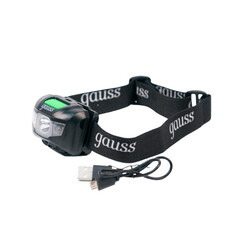 Фонарь налобный Gauss светодиодный 3 LED 3 Вт аккумуляторный Li-Ion 600 мАч пластик 4 режима (GF405) - фото 9