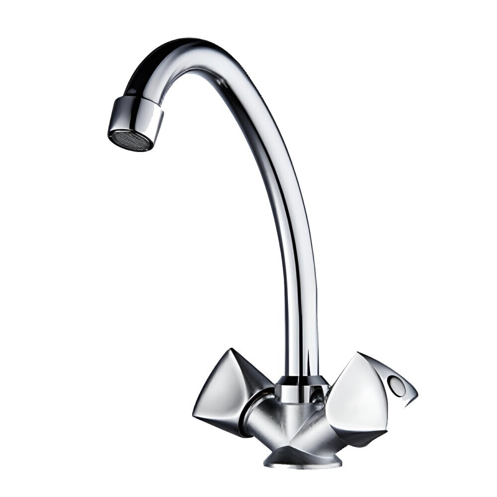 Изображение товара Смеситель для кухни РМС хром с высоким изливом двухвентильный SL119-271